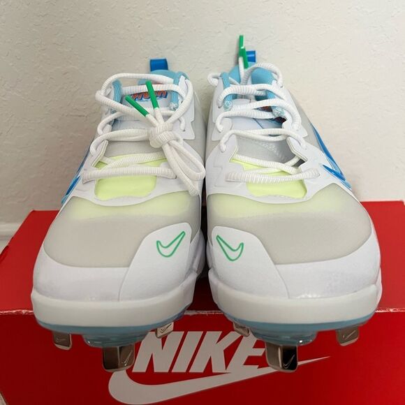 Nike Force Trout 9 Pro Baseball Cleats White Blue - Picture 3 of 11